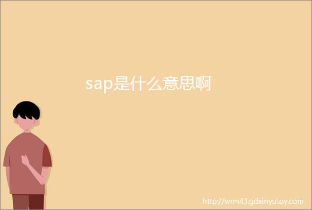 sap是什么意思啊